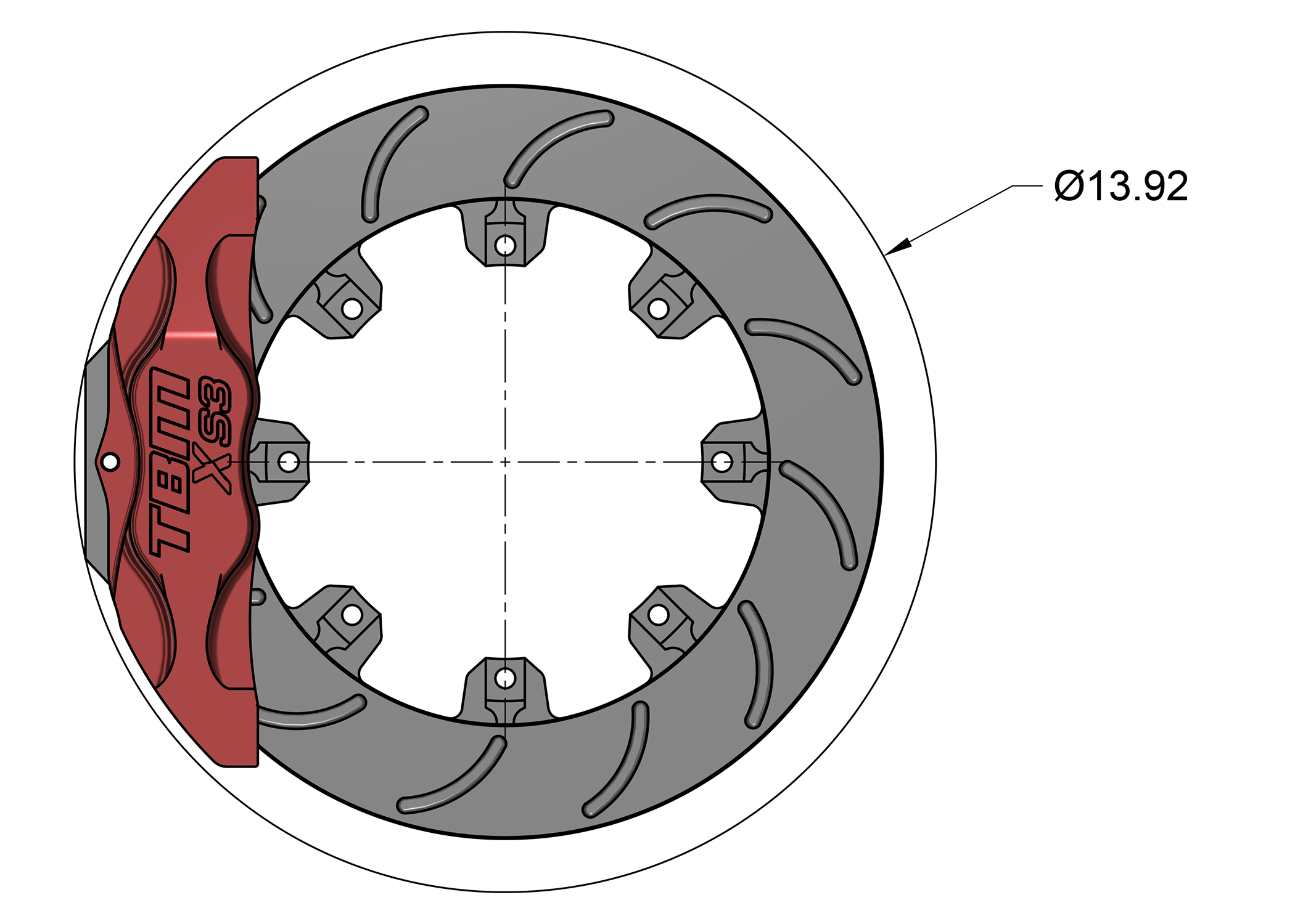 1964-1972 Buick GS XS3 Front Extreme Street Brake Kit - High Performance Disc Brake Upgrade for Classic Muscle Cars - Perfect for Street Racing & Show Car Builds