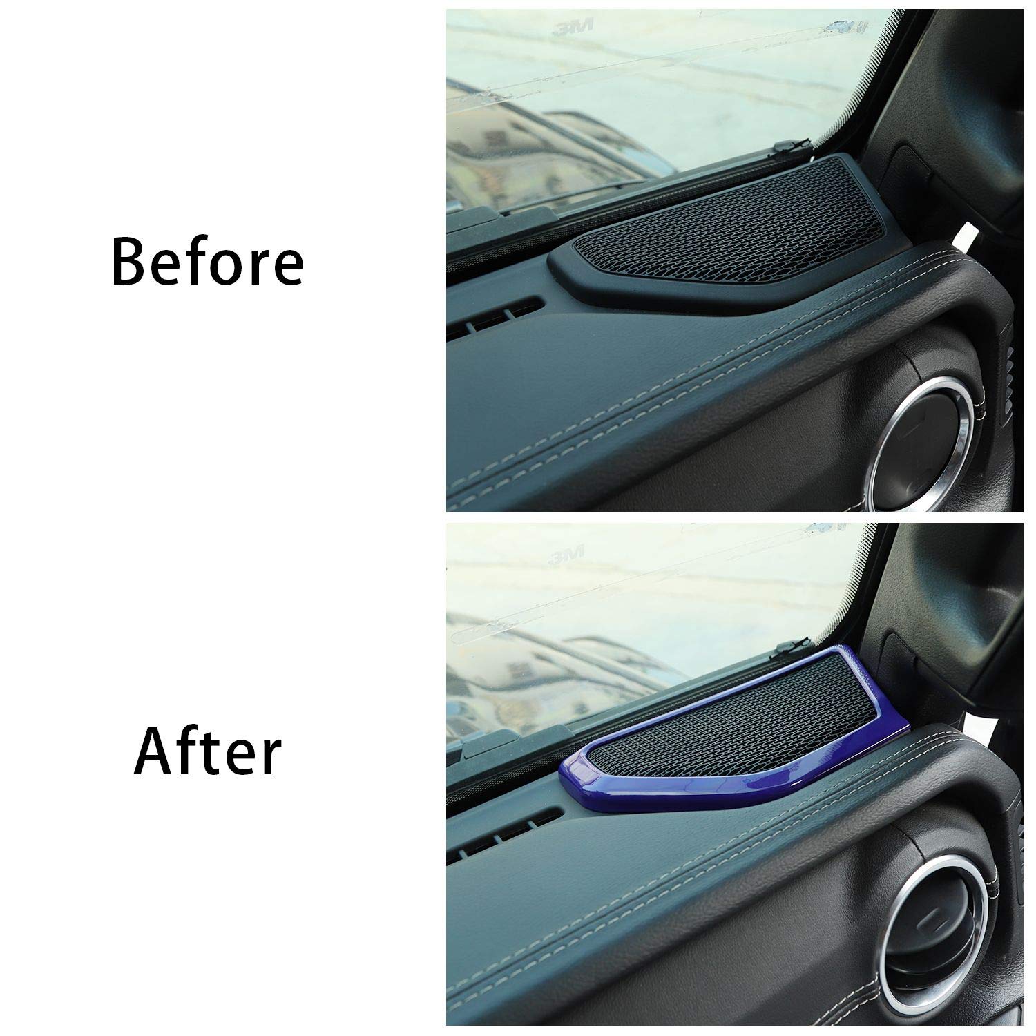 Voodonala ABS 4-Piece Purple Speaker Audio Trim & A Pillar Trim for 2018-2023 Jeep Wrangler JL/JLU & Gladiator JT - Interior Upgrade for Enhanced Sound & Style