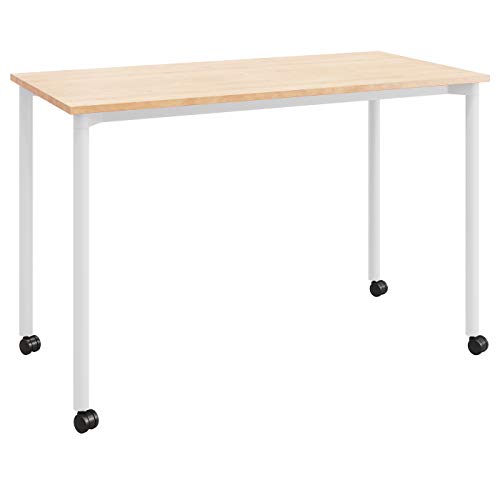 Maple/White Legs With Casters