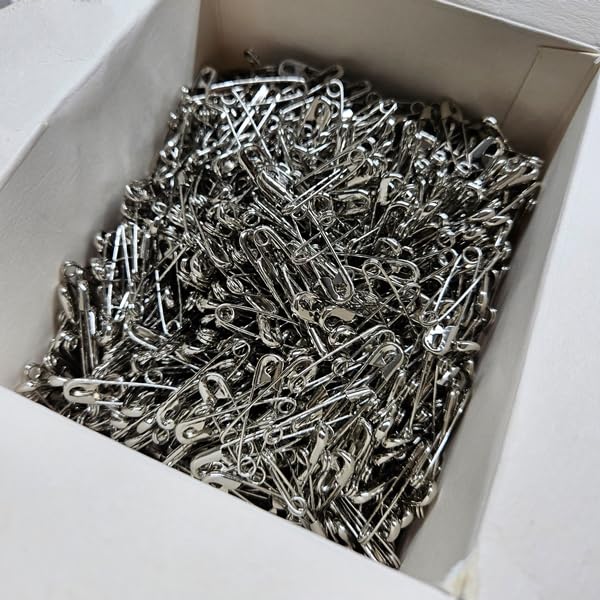 Prym 57mm Steel Silver Safety Pins - Pack of 1000 | Heavy Duty Fasteners for Sewing, Crafts & DIY Projects | Secure Fabrics, Quilts & Garments
