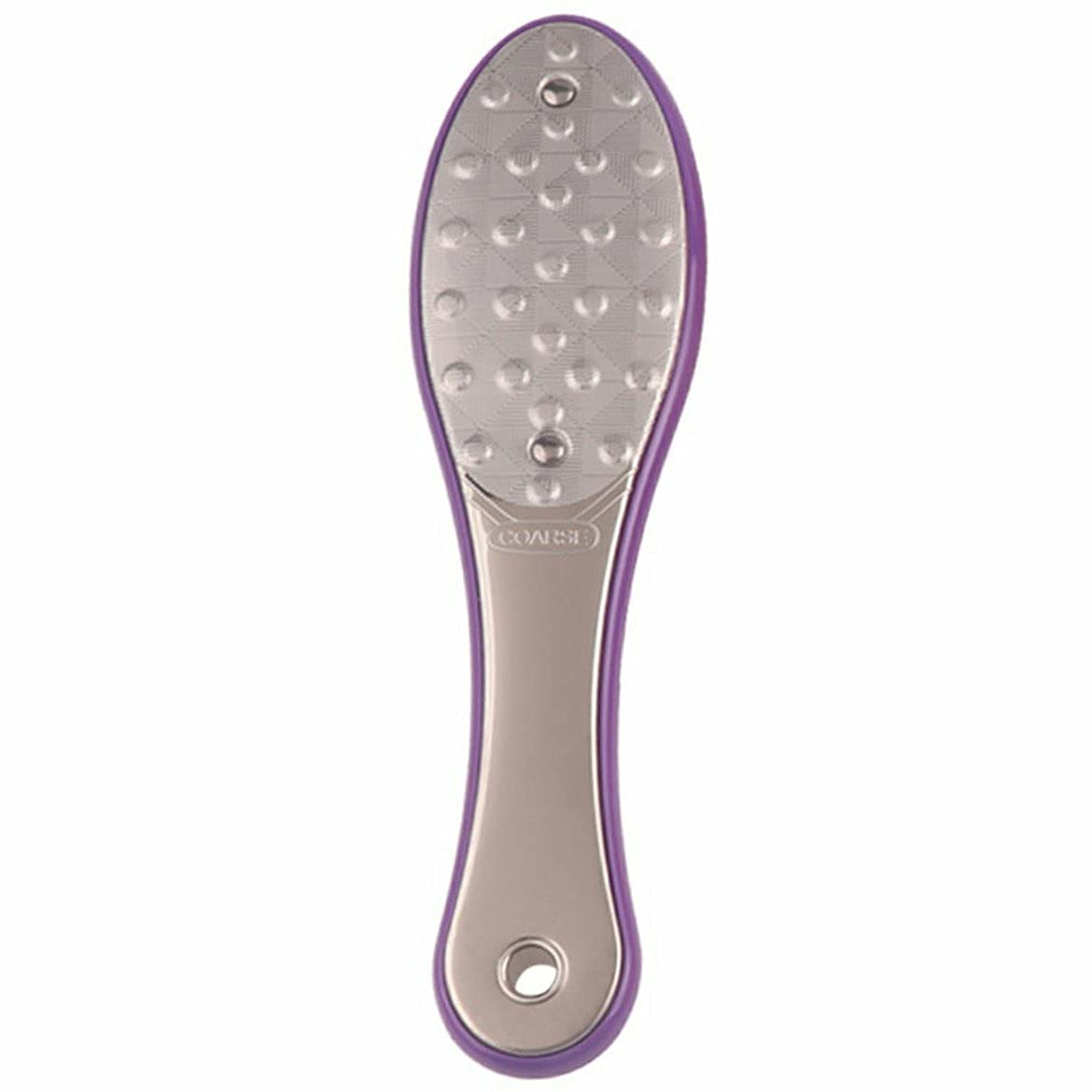 Xinsany Double-Sided Stainless Steel Foot File & Callus Remover - Professional Pedicure Tool for Dead Skin Removal (Purple) - Perfect for Home Foot Care & Spa Treatments