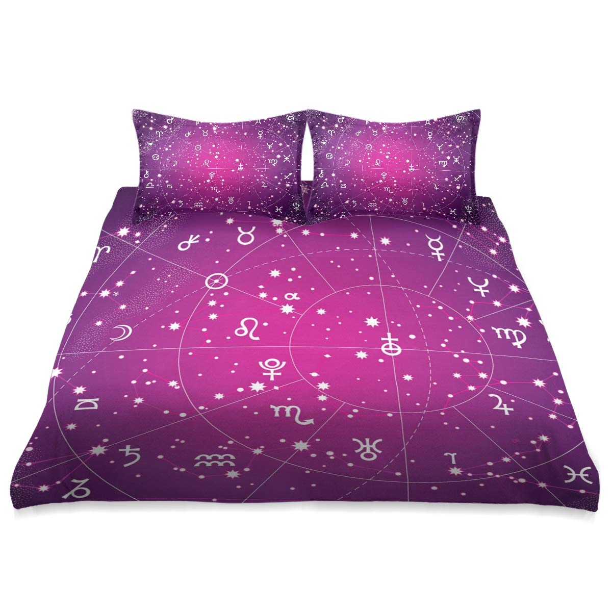 Galaxy Constellation Comforter Set Queen Size - All Season Soft & Comfortable Bedding Set (90x90 Inches) for Cozy Nights & Stargazing in Bedroom