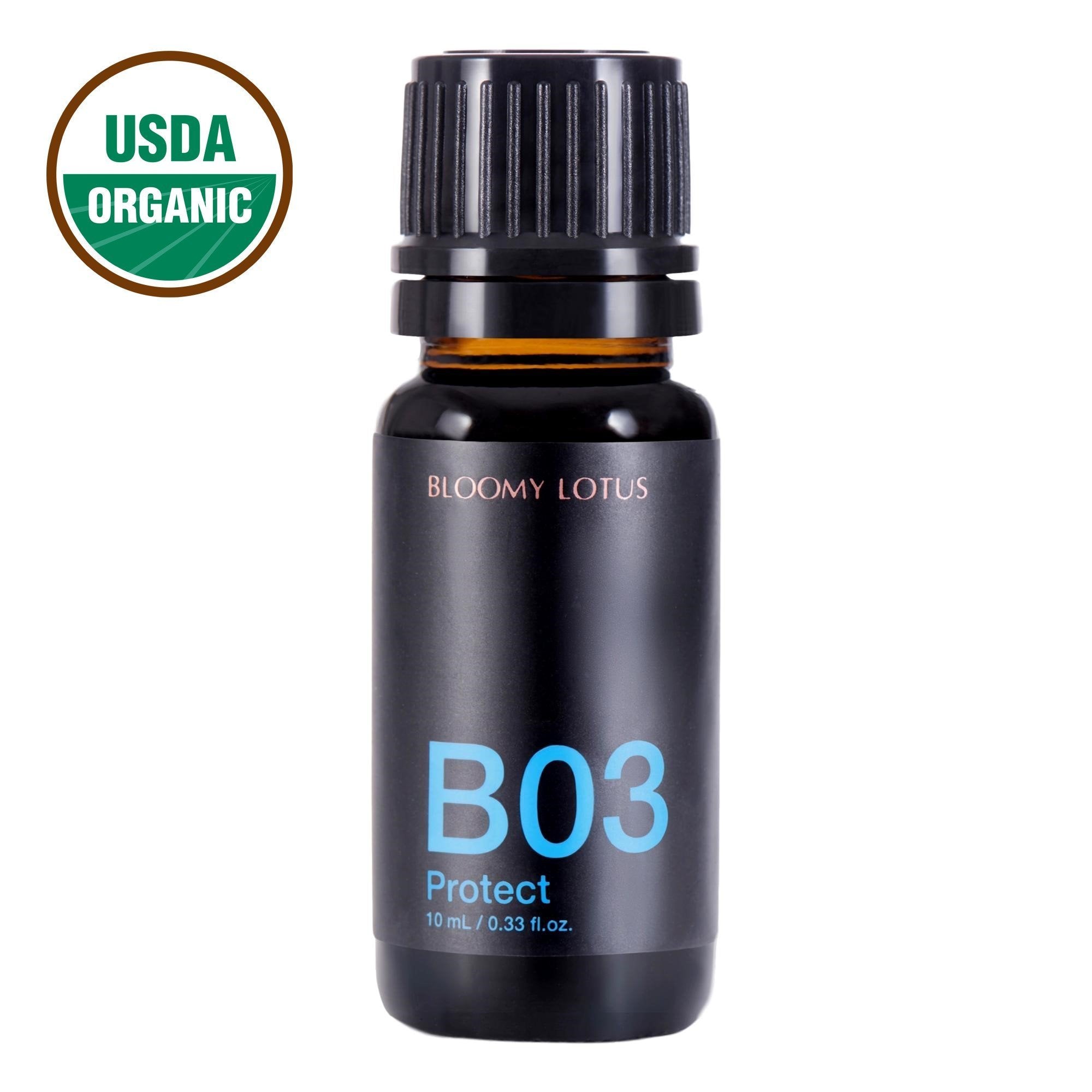 Bloomy Lotus Essential Oil - B03 Protect 10ml | Natural Aromatherapy for Relaxation, Stress Relief & Skin Care | Perfect for Diffusers, Massage & Home Spa