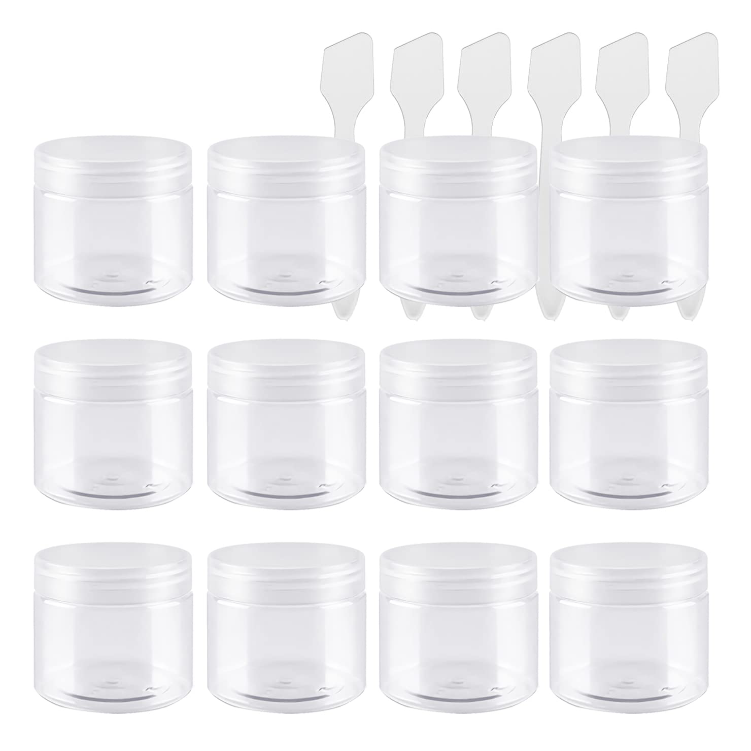 24 Pack 30ml Clear Plastic Cream Jars with Lids - Small Cosmetic Containers for Makeup, Skincare, Toiletries - Perfect for Travel Size Face Cream, Lotion & Beauty Products Storage (BPA Free)