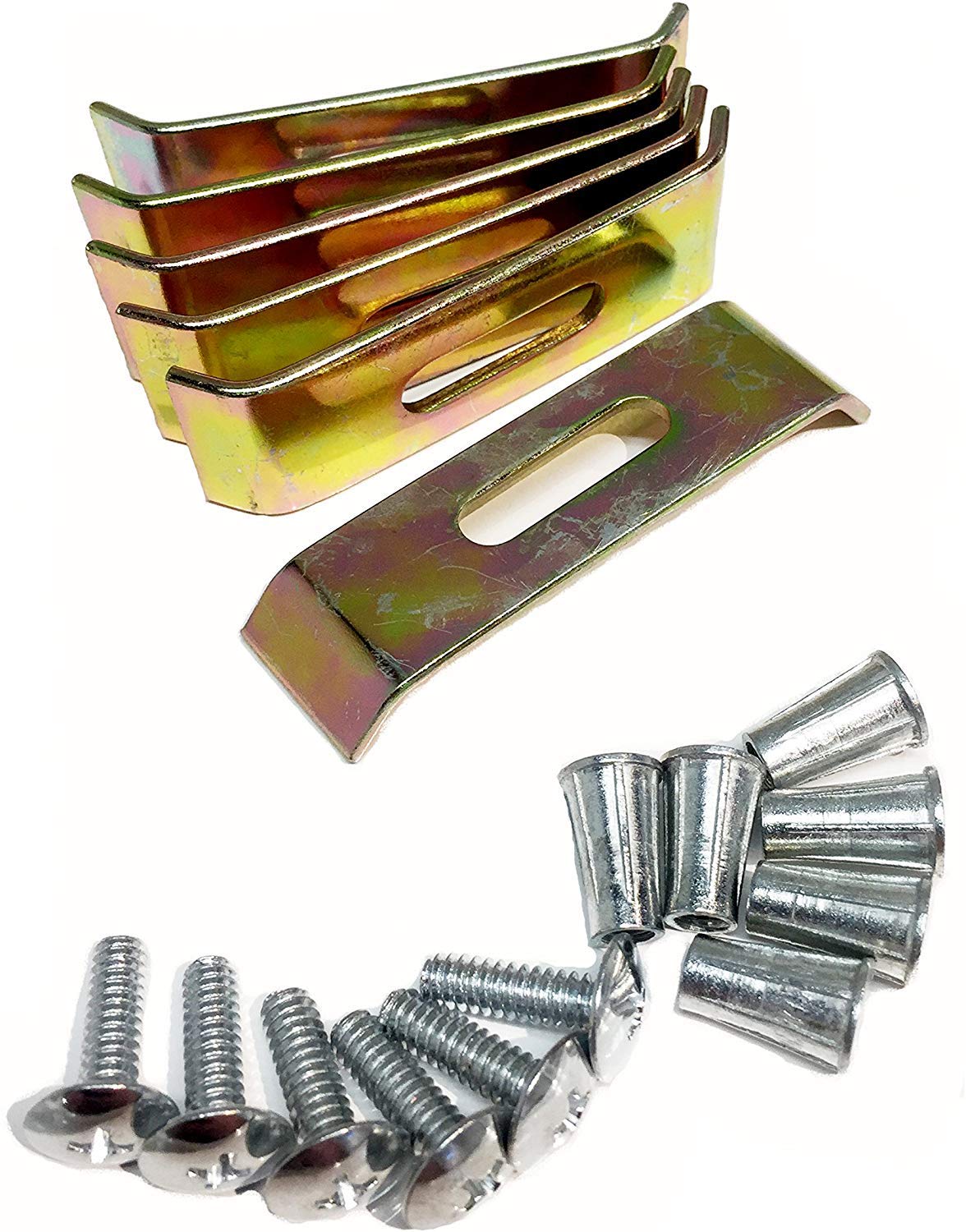 Premium Dowell Undermount Kitchen Sink Clips - 10 Pack (60 Pieces) - Heavy Duty Stainless Steel Sink Mounting Hardware for Secure Installation - Perfect for Home Kitchen Renovation & DIY Projects