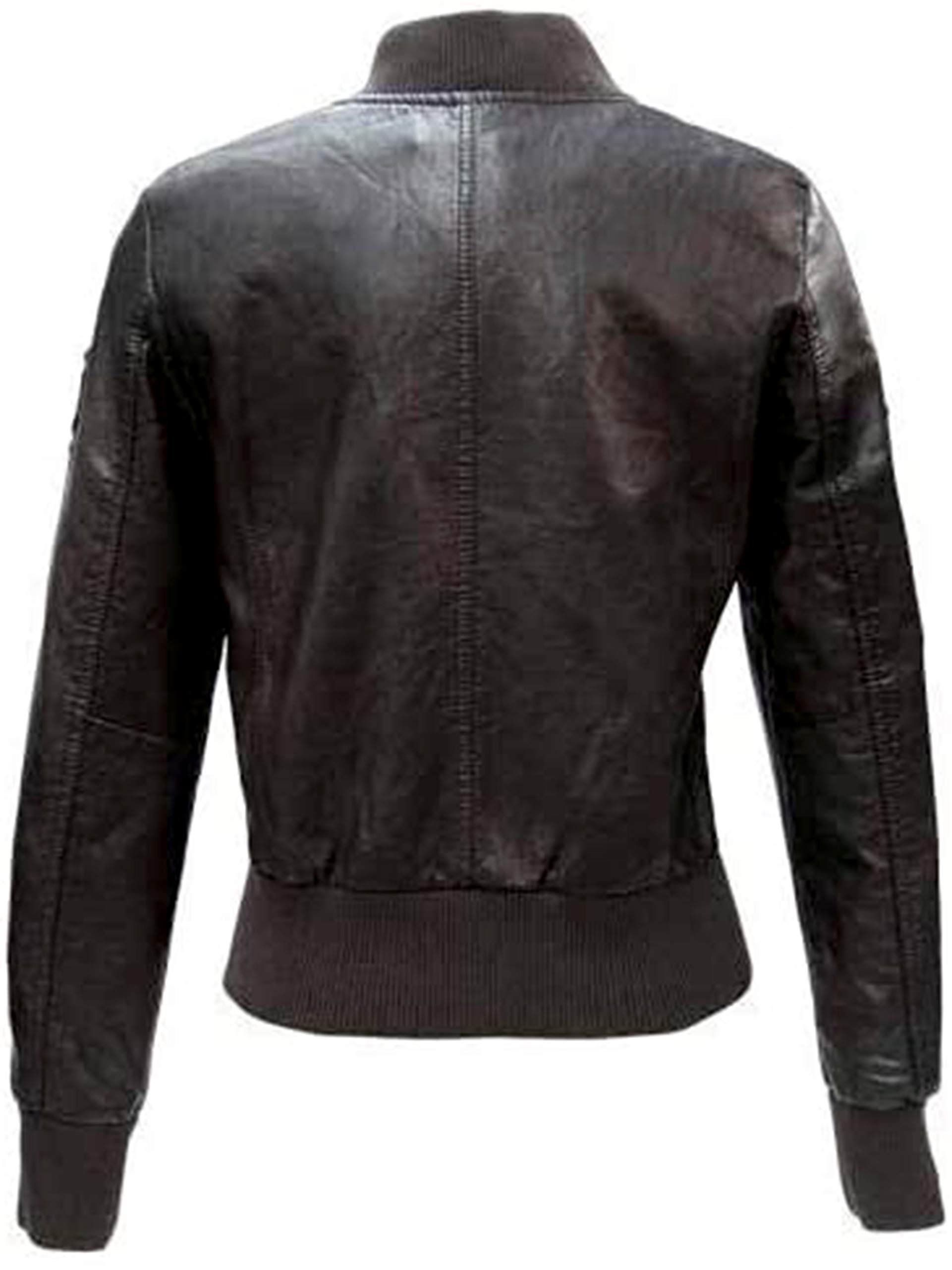 SpazeUp Women's Lambskin Leather Jacket - Genuine Black Leather Jacket for Women | Inspired by Kelly McGillis Style | Perfect for Casual Outings, Date Nights & Motorcycle Rides
