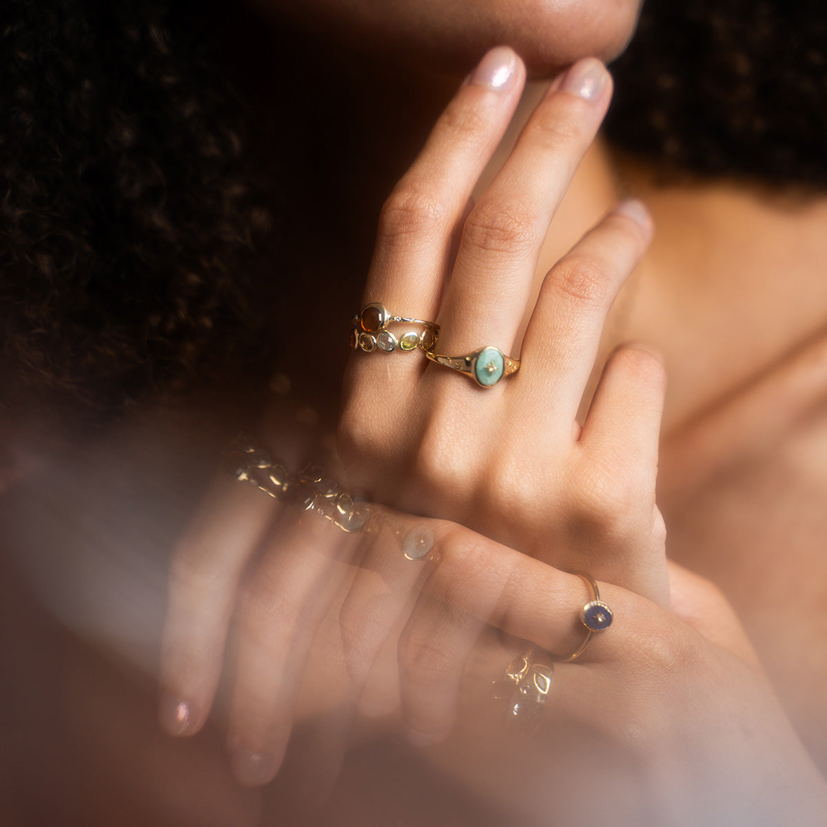 Solid Gold Crystal Signet Ring for Manifestation & Spiritual Healing | Elegant Jewelry for Meditation, Yoga & Positive Energy