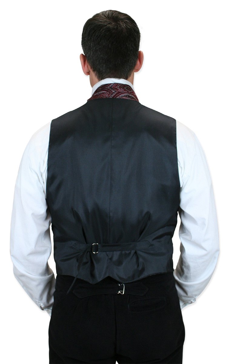 Men's Velvet Formal Suit Vest - Victorian Edwardian Tuxedo Dress Waistcoat for Weddings & Historical Reenactments
