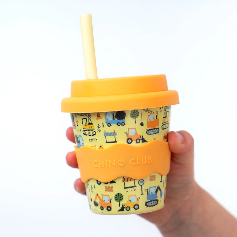 Digger Babychino Cup 120ml - BPA-Free Baby Coffee Cup with Handle for Toddlers - Perfect for Milk, Juice & Babyccinos at Home or Daycare