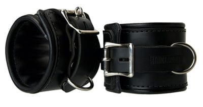 Premium Leather Padded Locking Wrist Restraints - Heavy Duty Bondage Cuffs for BDSM, Couples Play & Adult Bedroom Accessories