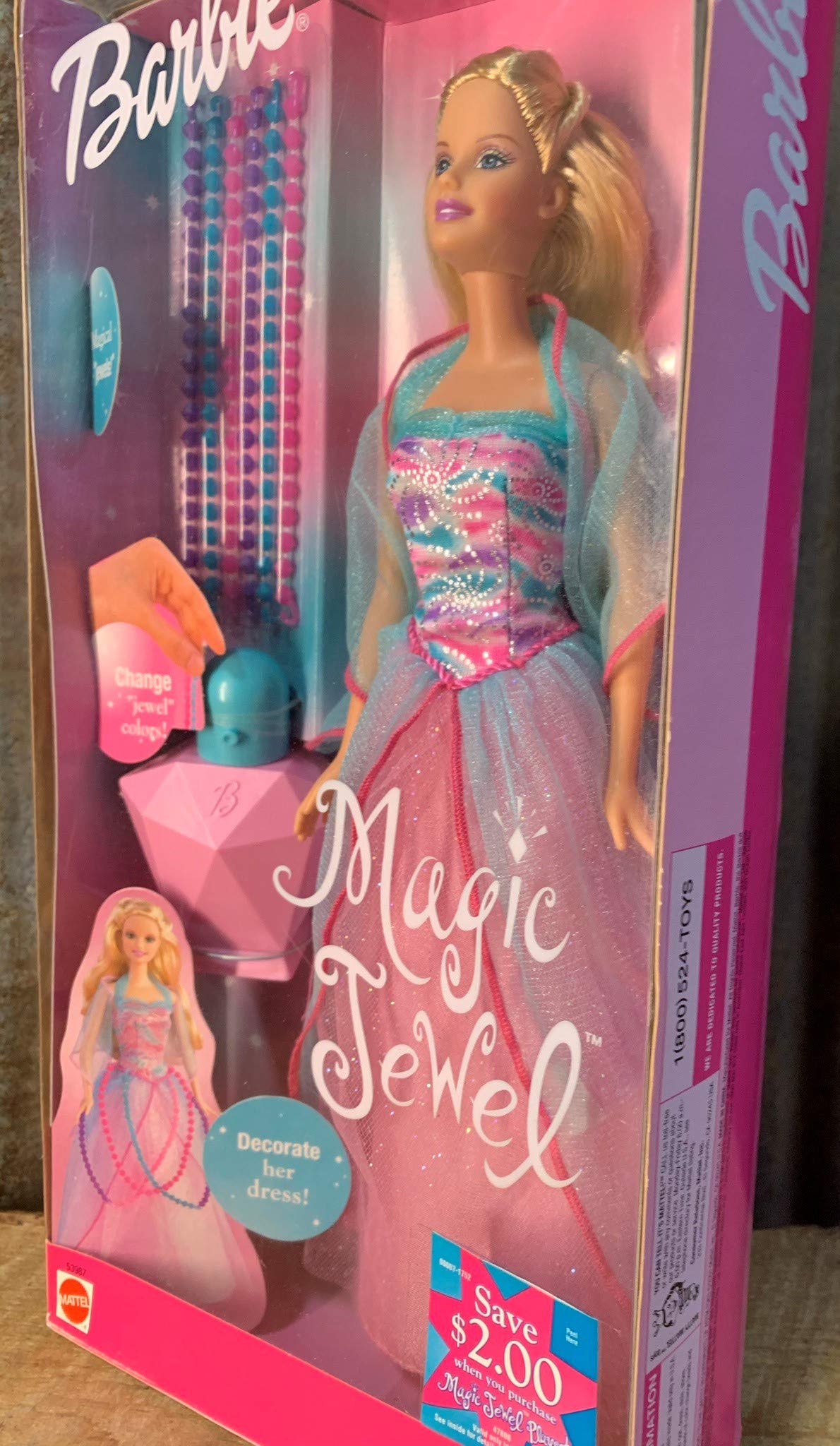 Barbie Magic Jewel Doll (2001) - Collectible Fashion Doll with Glittering Jewelry | Perfect for Collectors, Gift Giving & Playtime Scenes