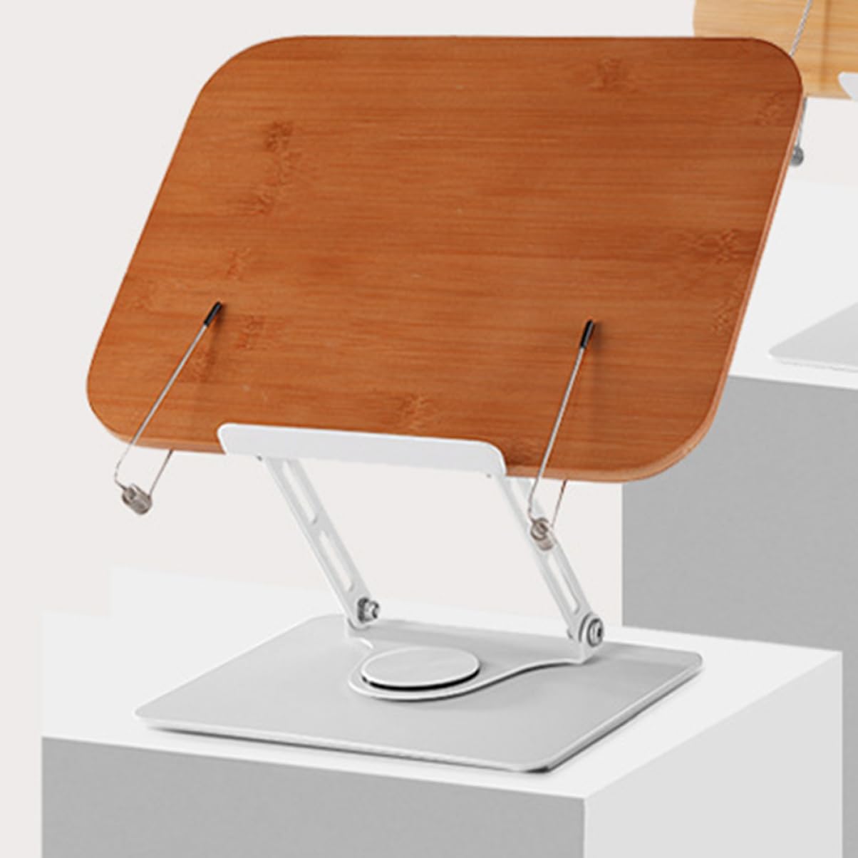 Adjustable Book Holder & Laptop Stand - BRIGHTFUFU Reading Stand for Cookbooks, Textbooks & Tablets - Perfect for Kitchen, Office & Study Desk Organization