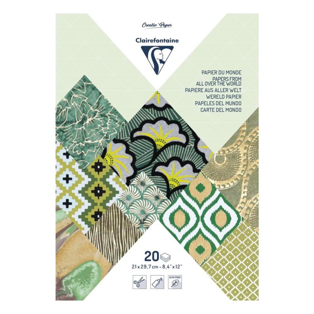 Premium A4 Handmade Paper Pad - Eco-Friendly Green Craft Paper for Scrapbooking, Calligraphy & DIY Projects | Sustainable Stationery for Artists & Crafters