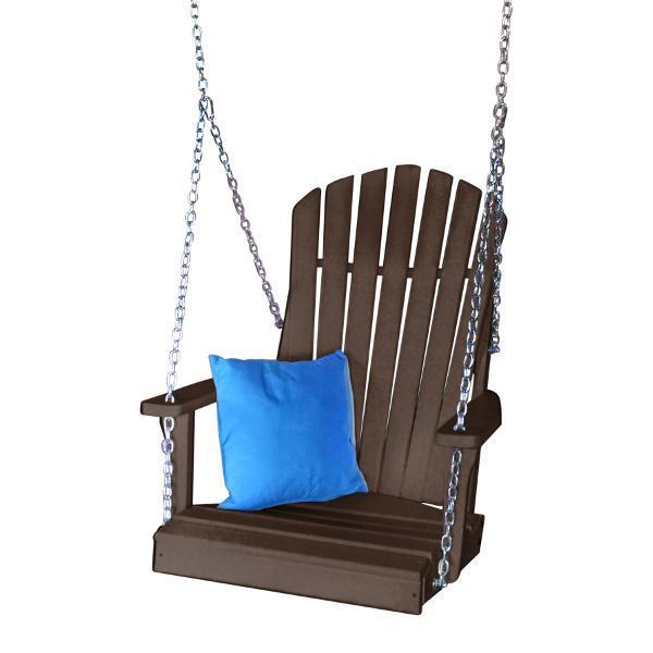 Premium A&L Furniture Poly Adirondack Chair Swing - Durable Outdoor Patio Furniture for Garden, Deck, Poolside - Weather-Resistant & Comfortable Hanging Chair for Relaxation