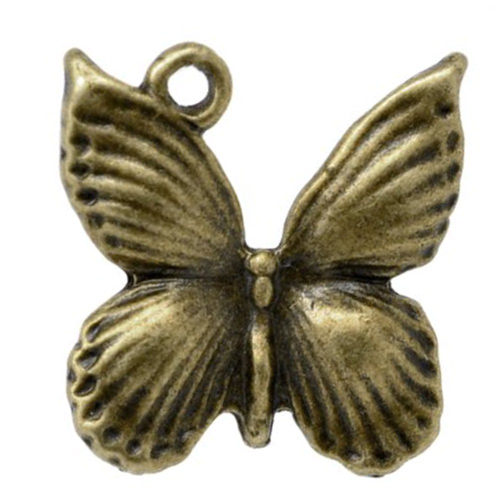 Elegant Bronze Butterfly Charm Pendant for Necklace or Bracelet - Perfect for Date Night, Party & Gift Giving