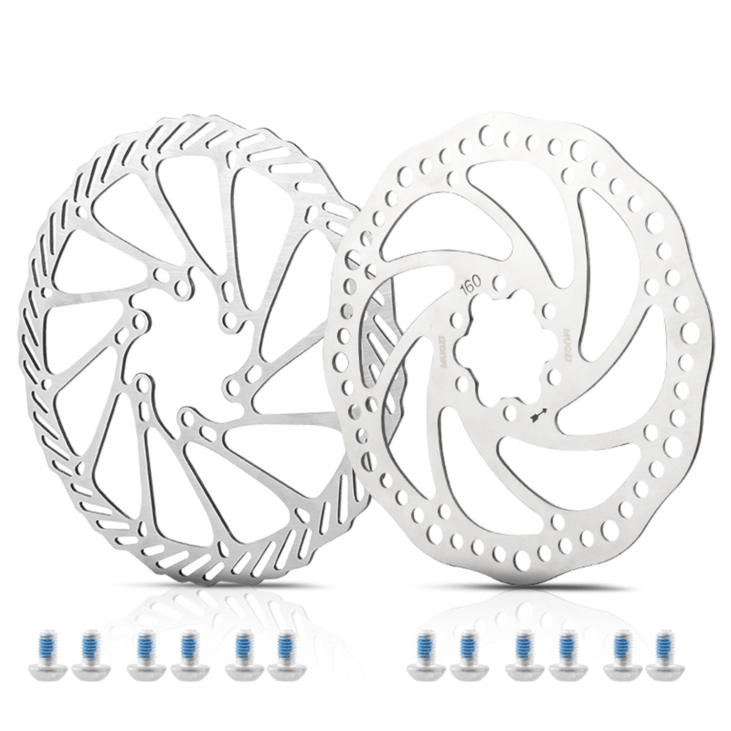 160mm Bike Disc Brake Rotor with 6 Bolts - Compatible with Road Bikes, Mountain Bikes, MTB & BMX - High-Performance Braking for Cycling, Commuting & Off-Road Adventures - Style A