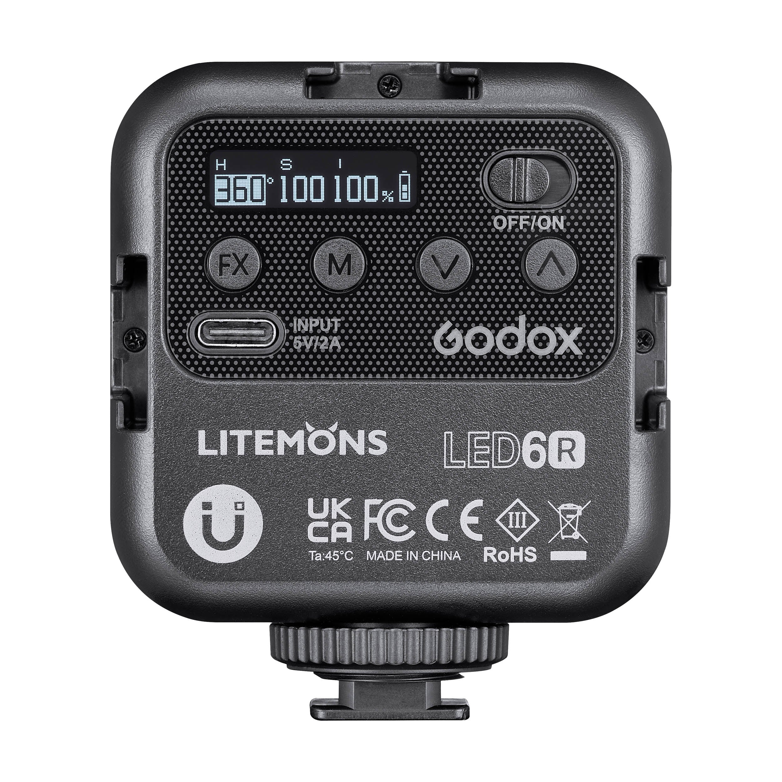 LITEMONS LED6R On-Camera RGB LED Video Light with Adjustable Color Temperature - Perfect for YouTube, Vlogging, and Professional Photography