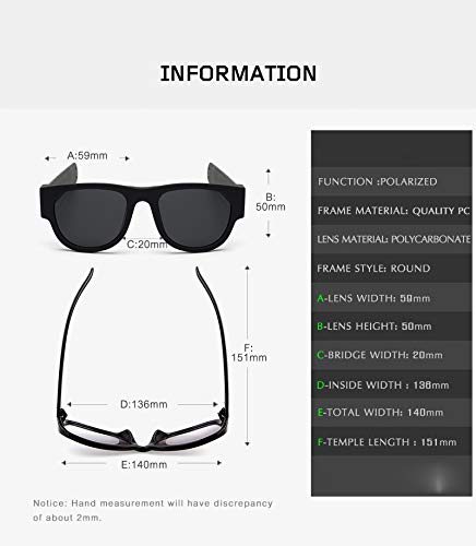 Reki Premium Unisex Polarized Foldable Sunglasses - Trendy Stylish UV Protection Shades for Men & Women - Perfect for Driving, Beach, and Outdoor Activities