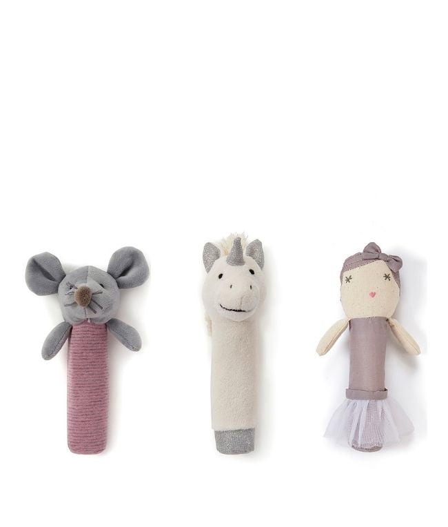Adorable Storybook Rattle Set for Baby Girls - Perfect for Nursery, Playtime & Sensory Development