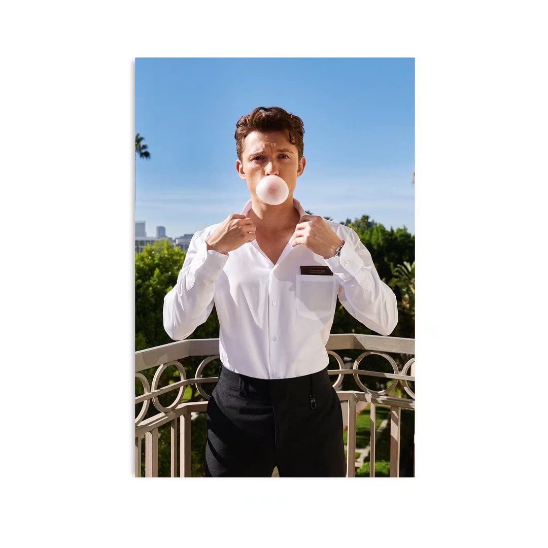 Tom Holland Poster 08x12 Inch - Unframed Wall Art Decor, Canvas Painting for Living Room, Bedroom & Office | Spiderman Movie Fan Gift, Home Theater Decorations