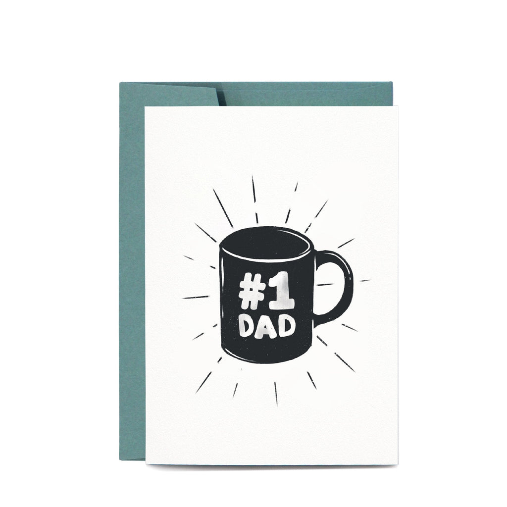 #1 Dad Greeting Card - Daylight Design - Perfect for Father's Day, Birthday & Special Occasions
