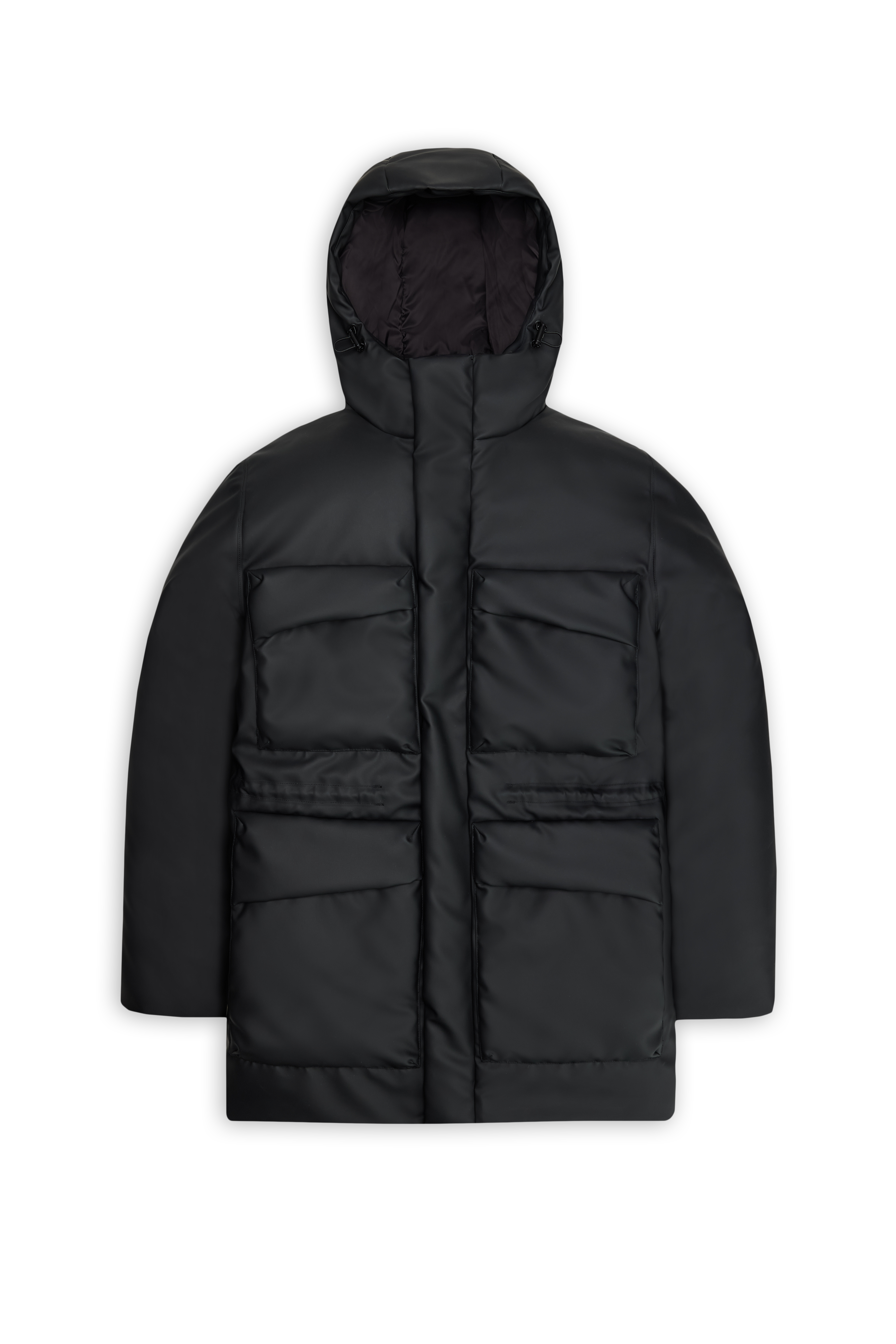 Askim Long Insulated Cargo Jacket for Men - Waterproof Winter Coat with Multiple Pockets, Warm Hooded Parka for Outdoor Work & Hiking | Perfect for Cold Weather & Snow Activities