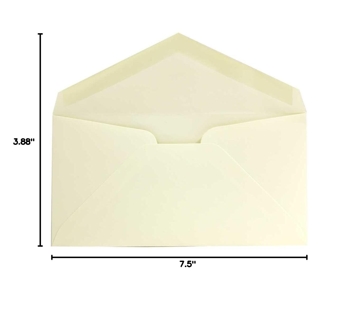 JAM PAPER Monarch Strathmore Invitation Envelopes - 3 7/8 x 7 1/2 Inches - Ivory Wove - Bulk Pack of 500 - Perfect for Wedding Invitations, Business Cards & Greeting Cards