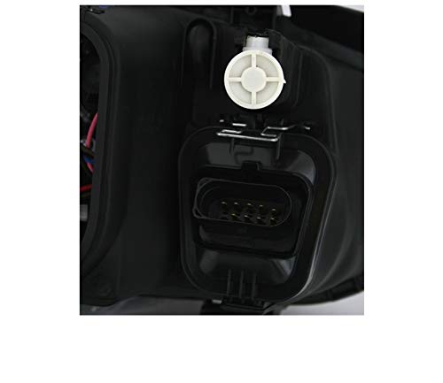 Volkswagen Golf 4 Headlight Assembly (1997-2003) - VP1649 TFL Projector Headlamps Pair, Black LHD - Compatible with Driver & Passenger Side - Perfect for Night Driving & Car Upgrades