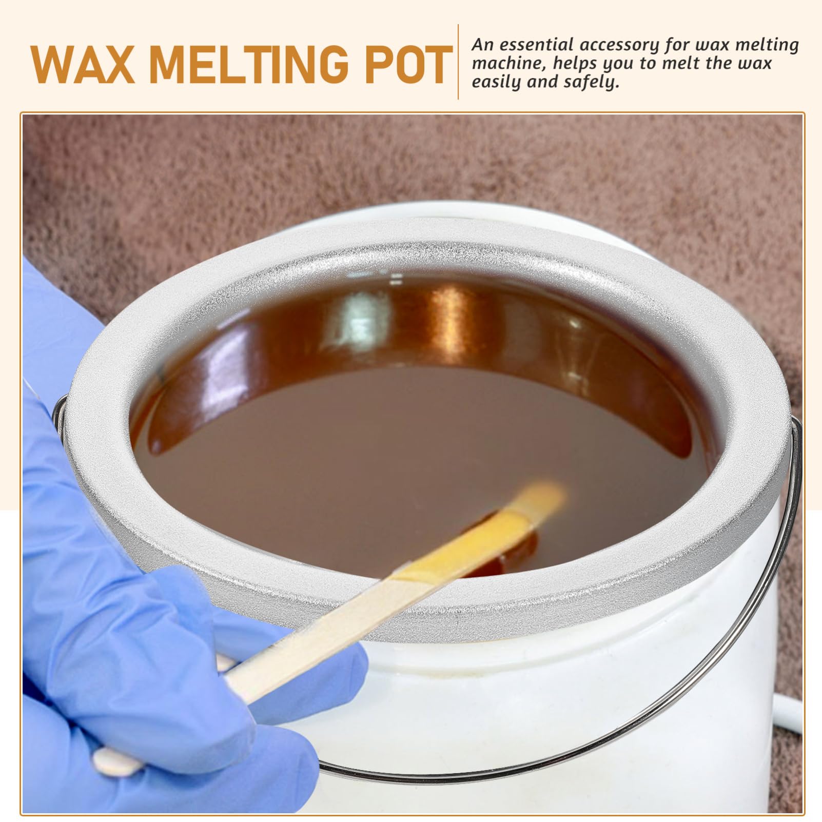 1 Set Aluminum Wax Melting Pot - Reliable Inner Pot for Wax Warmer & Hair Removal Waxing Supplies | Durable Wax Container for DIY Candles, Wax Melts & Beauty Salon Use | Zerodeko Brand