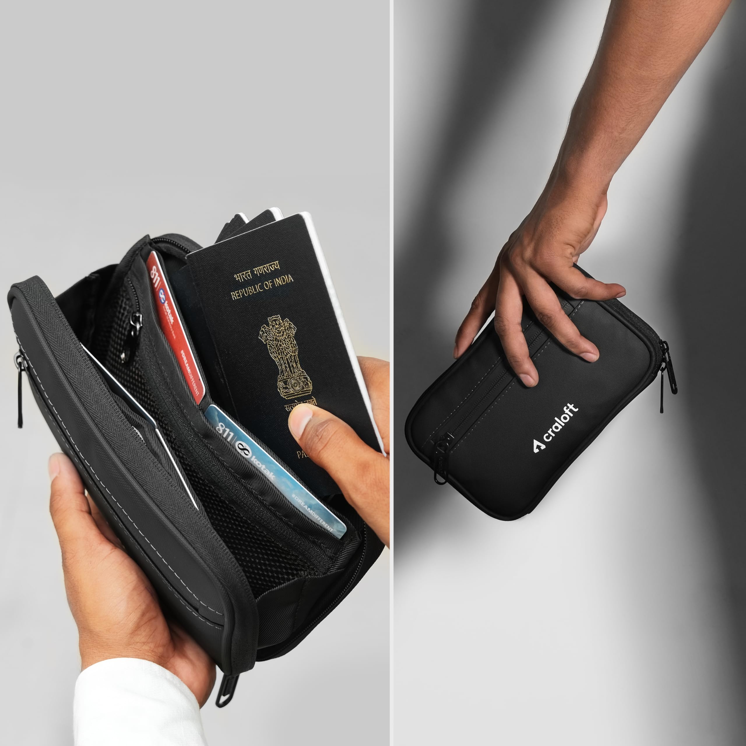 Polyester Passport Holder - Slim Travel Wallet for Men & Women - Perfect for Airports & Vacations
