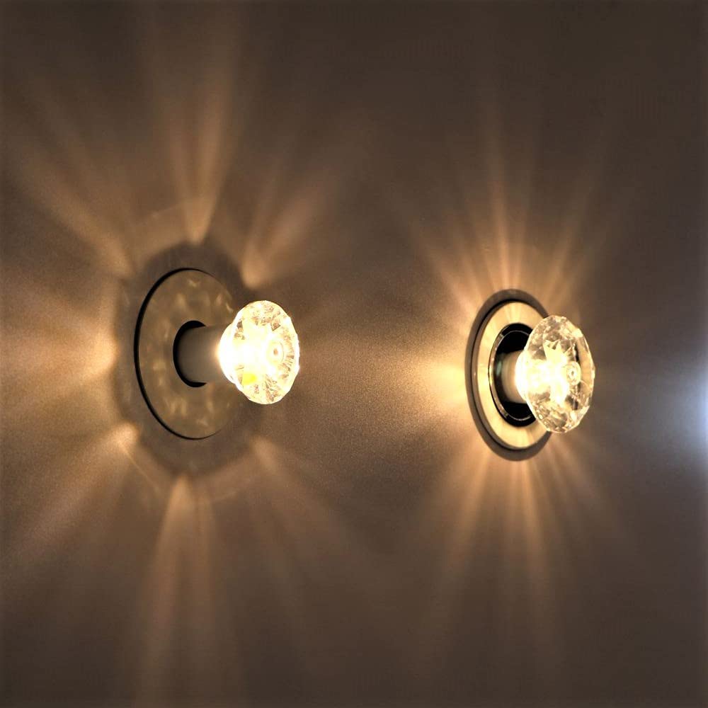 Premium Round Diamond Crystal LED Light Bulb - Large Size, Energy Efficient, Warm White Light - Perfect for Chandeliers, Ceiling Fixtures & Home Decor Lighting