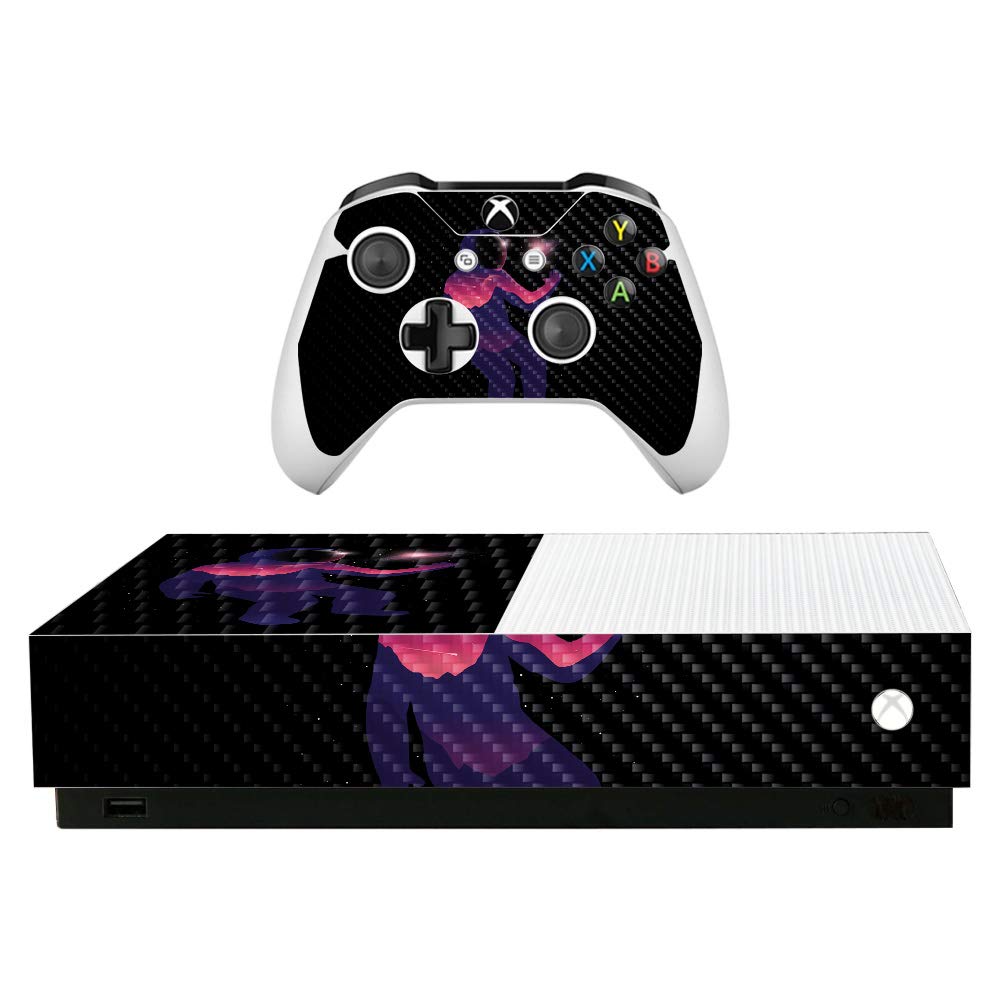 Premium Carbon Fiber Skin for Microsoft Xbox One S All-Digital Edition - Astronaut Design | Protective & Durable Textured Cover | Easy to Apply & Remove | Made in USA | Perfect for Gaming Protection & Customization