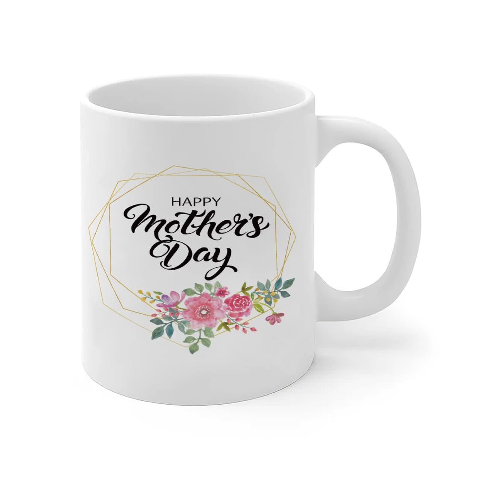 11oz White Porcelain Coffee Mug - Heart-Shaped Ceramic Cup for Mother's Day, Birthday Gifts for Mom - Perfect for Coffee, Tea & Milk - Ideal for Home, Office & Gifting