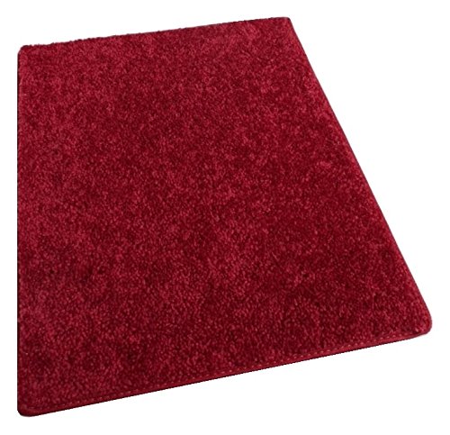Ruby Slipper Red 30 oz. ½ Thick Area Rug - 100% Polyester Fiber, Medium Density, Soft & Durable Carpet - Multiple Sizes & Shapes in Vibrant Colors - Perfect for Living Room, Bedroom or Office Decor