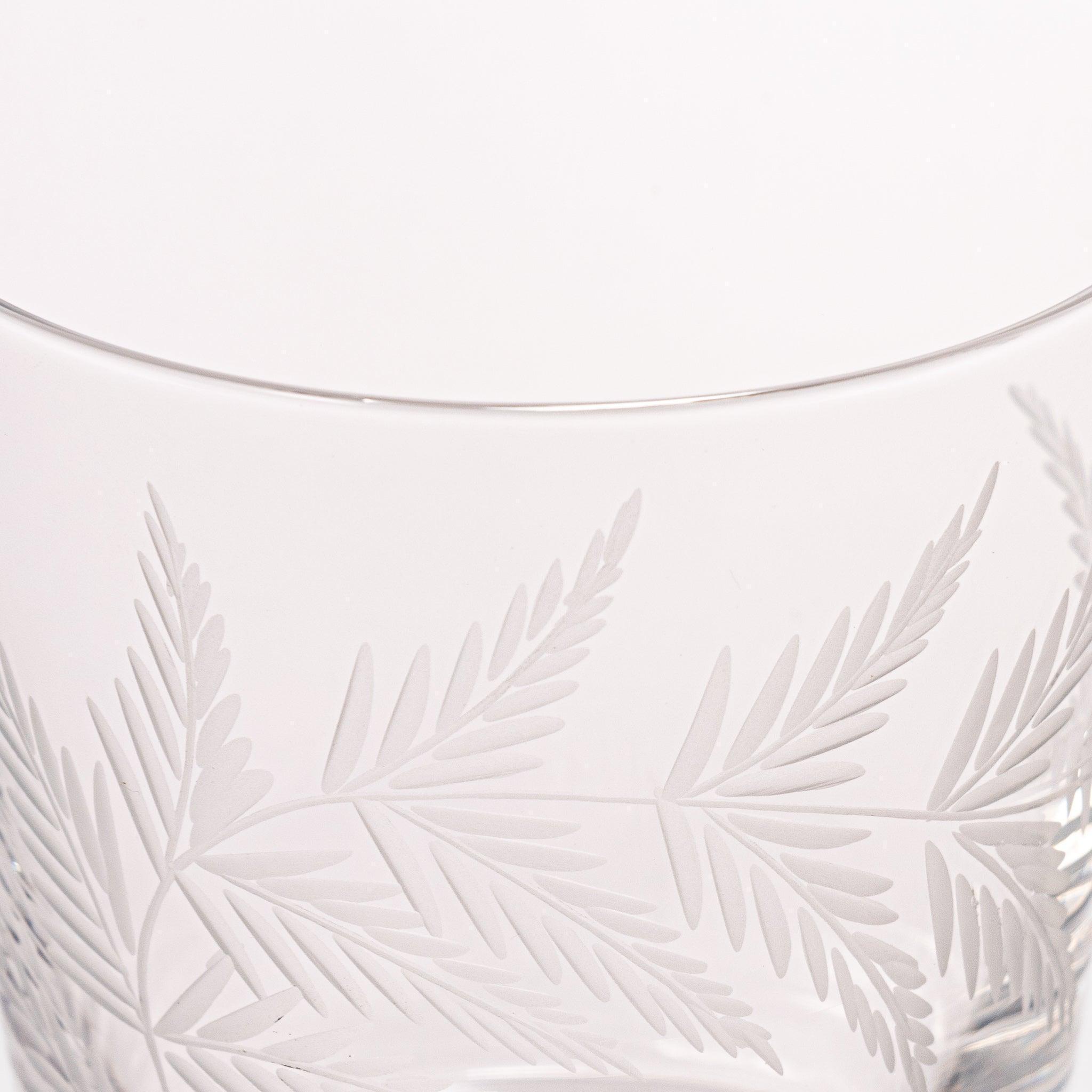Premium Whispering Fern Rocks Glass Set - Elegant Whiskey Glasses for Bourbon, Scotch & Cocktails - Perfect for Home Bar, Gifts & Entertaining