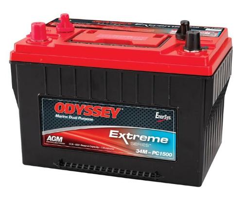 Odyssey Battery 34M Group Size ODX AGM34M PC1500 850CCA 65Ah - High Performance AGM Battery for Cars, Trucks, Marine & Power Sports