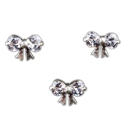 3D Alloy Nail Art Tips - 10pcs DIY Rose Bow Charms for Nail Decoration | Perfect for Manicures, Pedicures, and Nail Art Designs