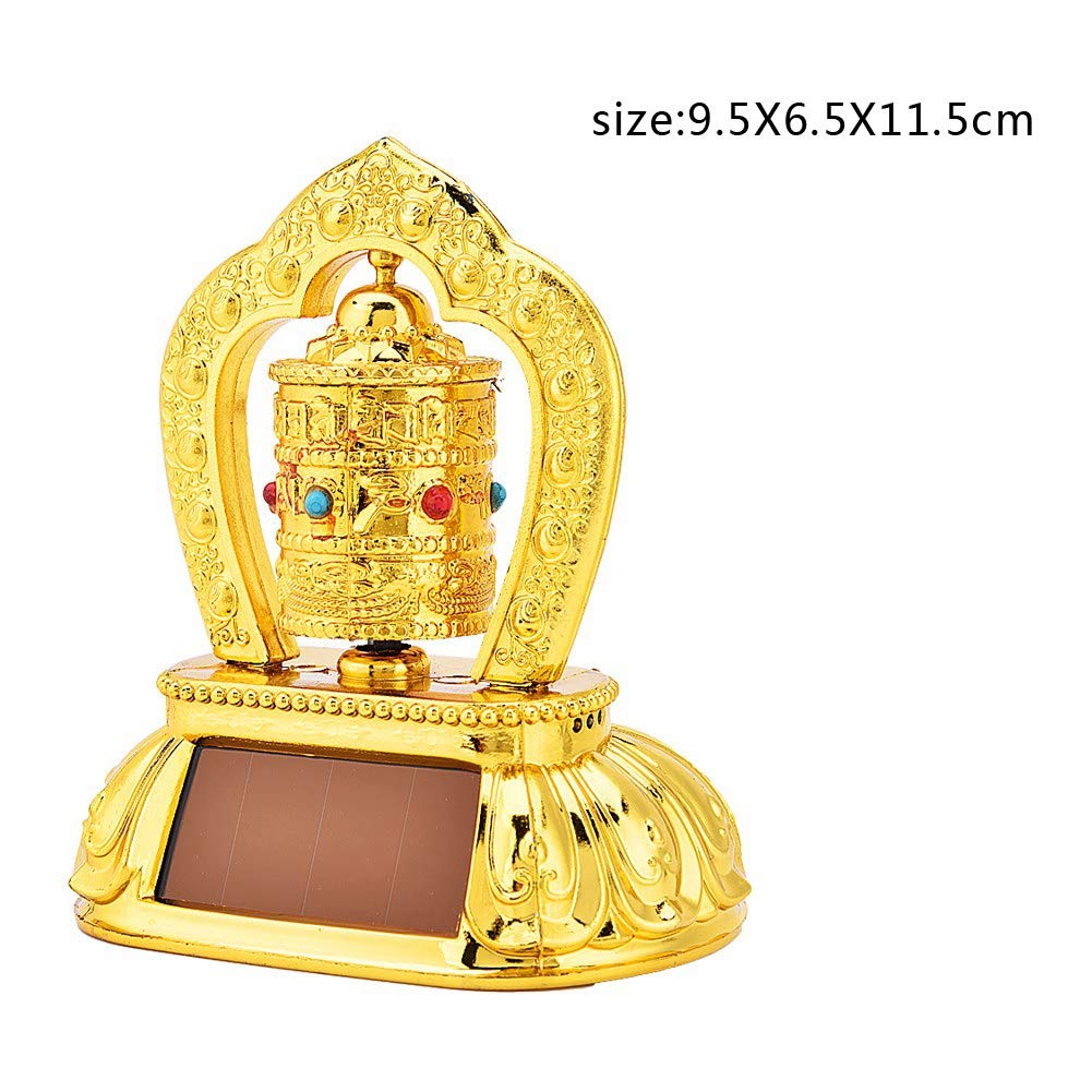 Solar Powered Tibetan Prayer Wheel - Handcrafted Buddhist Prayer Wheel for Home Decor, Meditation & Spiritual Peace - Perfect for Altars, Yoga Studios & Gift Giving