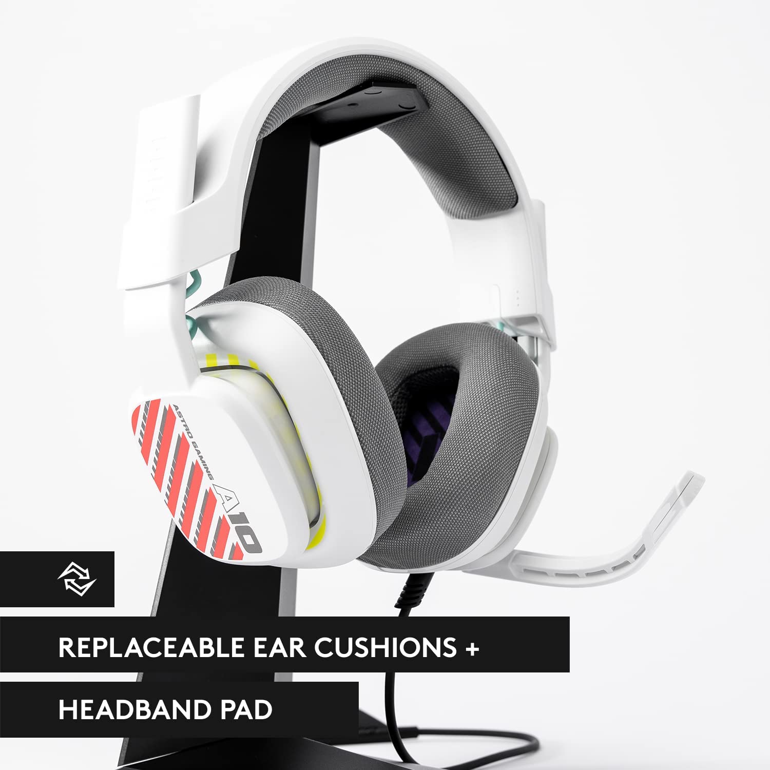 Astro A10 Gen 2 Wired Gaming Headset - Over-Ear Headphones with Flip-to-Mute Mic, 32mm Drivers for Xbox Series X/S, Xbox One, Nintendo Switch, PC & Mac - White (Includes Cleaning Cloth) - Perfect for Competitive Gaming & Long Streaming Sessions