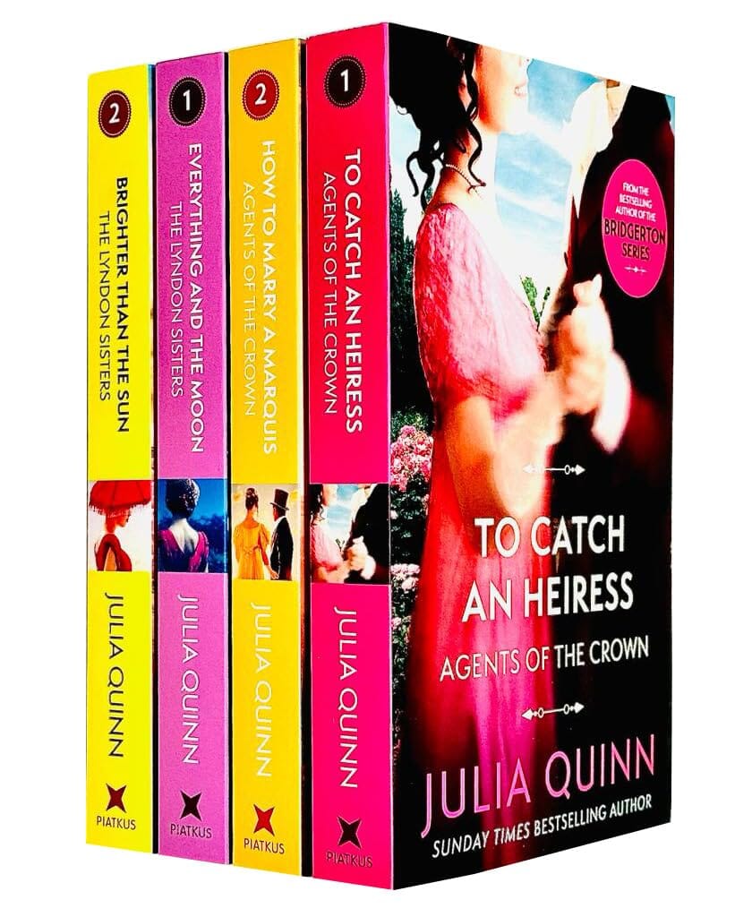 Agents of the Crown & Lyndon Sisters Series 4-Book Collection Set by Julia Quinn | Historical Romance Fiction Paperback Novels | Perfect for Book Clubs & Regency Era Fans