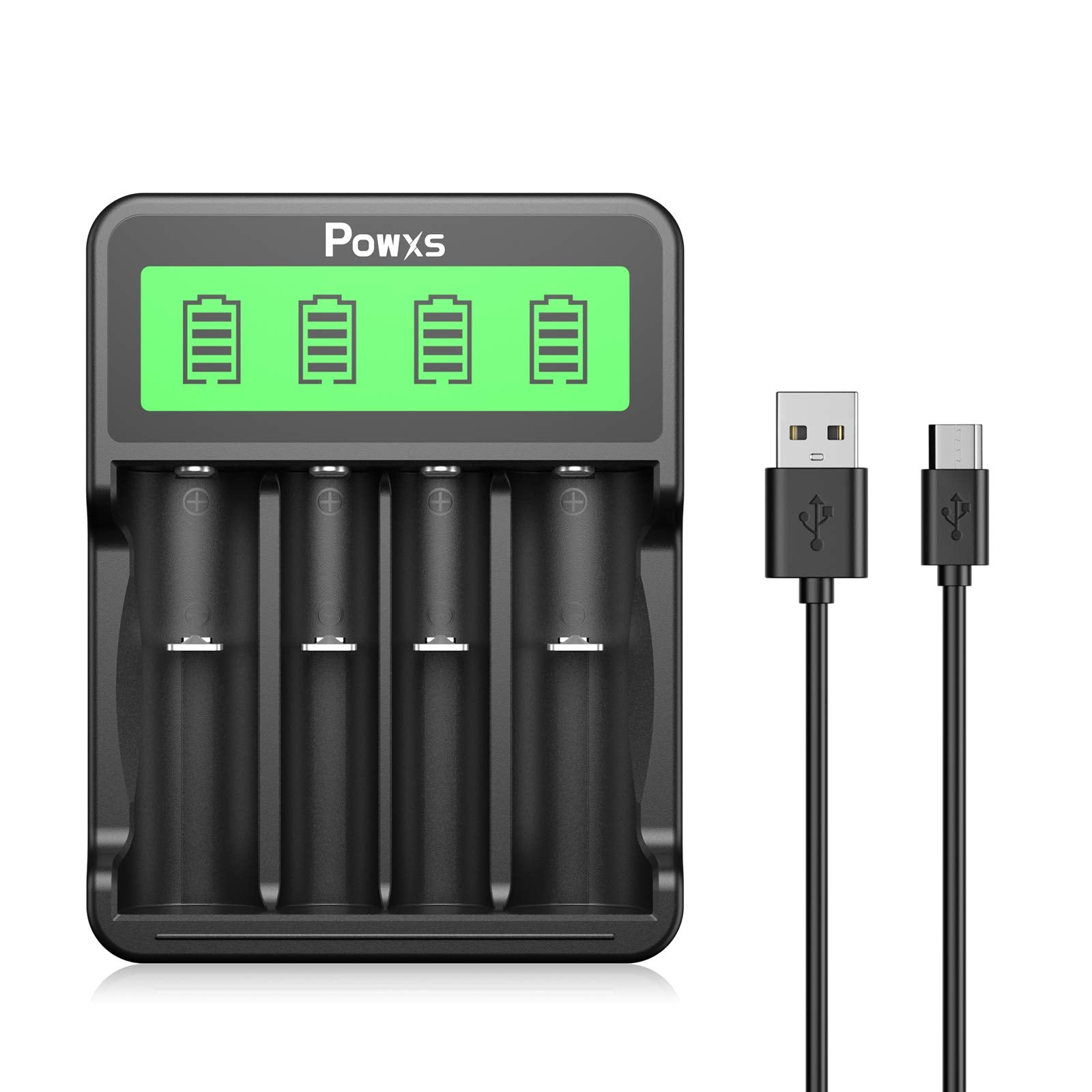 4 Slots Universal 3.7V Lithium Battery Charger for 18650 14500 16340 Rechargeable Batteries - Fast Charging for Flashlights, Cameras, RC Toys & Electronic Devices