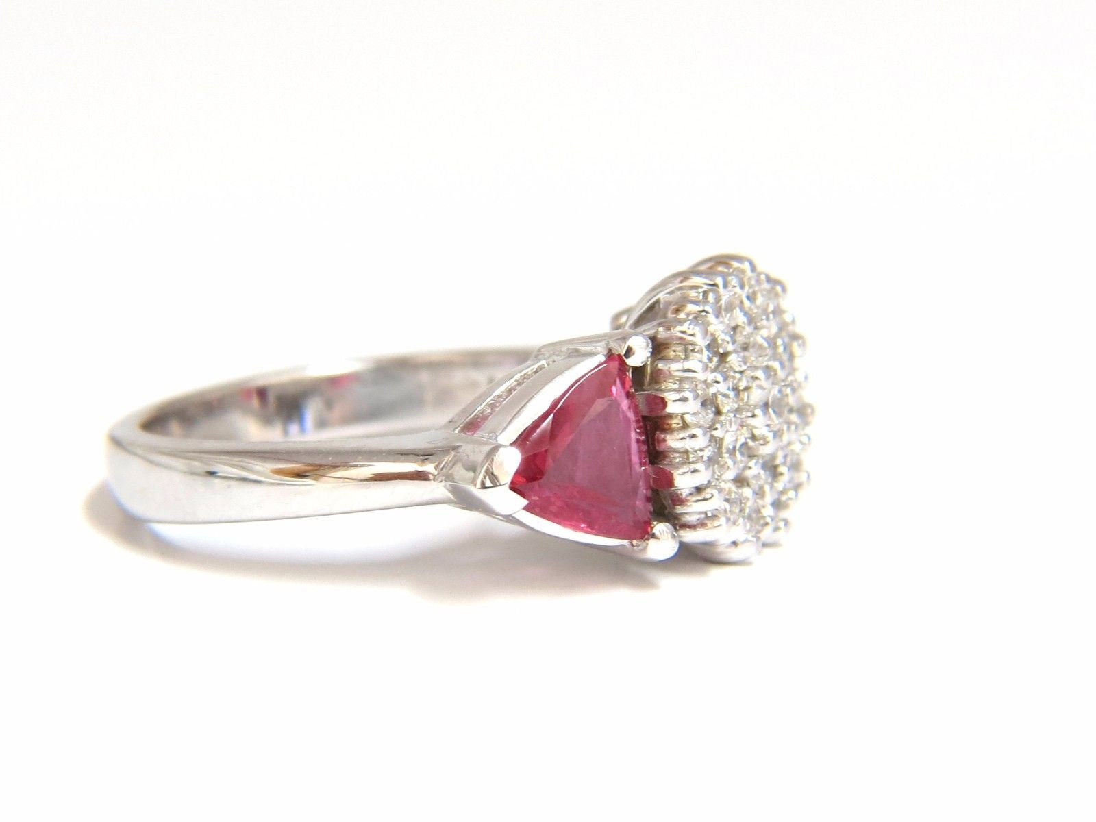 2.00 Carat Natural Pink Sapphire & Diamond Ring in 14K Gold - Elegant Circular Cluster Design for Engagement, Wedding & Special Occasions