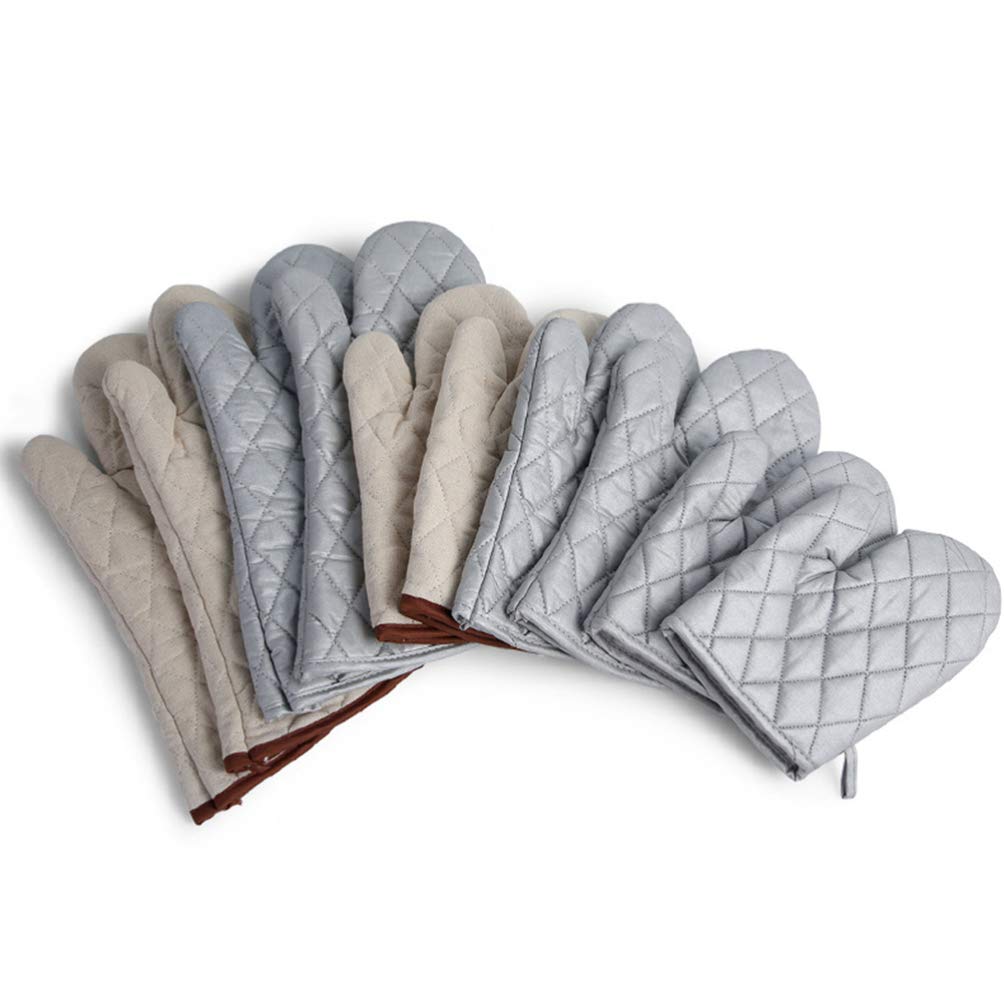 **Hemoton Heat-Resistant BBQ Gloves - 1 Pair Oven Mitts for Grilling, Baking & Cooking - Anti-Scald Kitchen Mittens for Outdoor BBQ, Pot Handling & Baking - Perfect for Backyard Grilling, Camping & Home Kitchen Use**