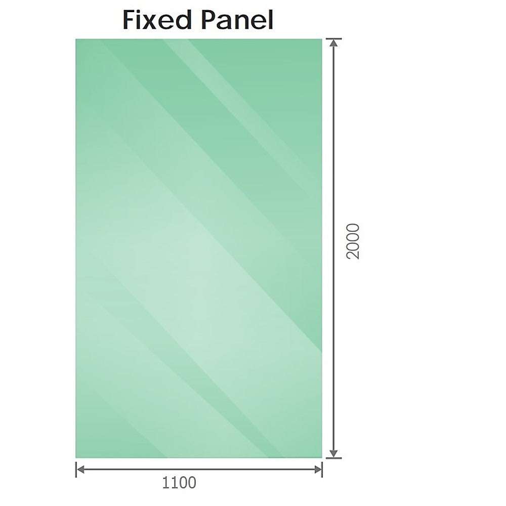 120x110cm Frameless Corner Shower Screen - Black Brackets & Brass Hinges with Square Knob Handle | Modern Bathroom Glass Enclosure for Walk-in Showers & Wet Rooms