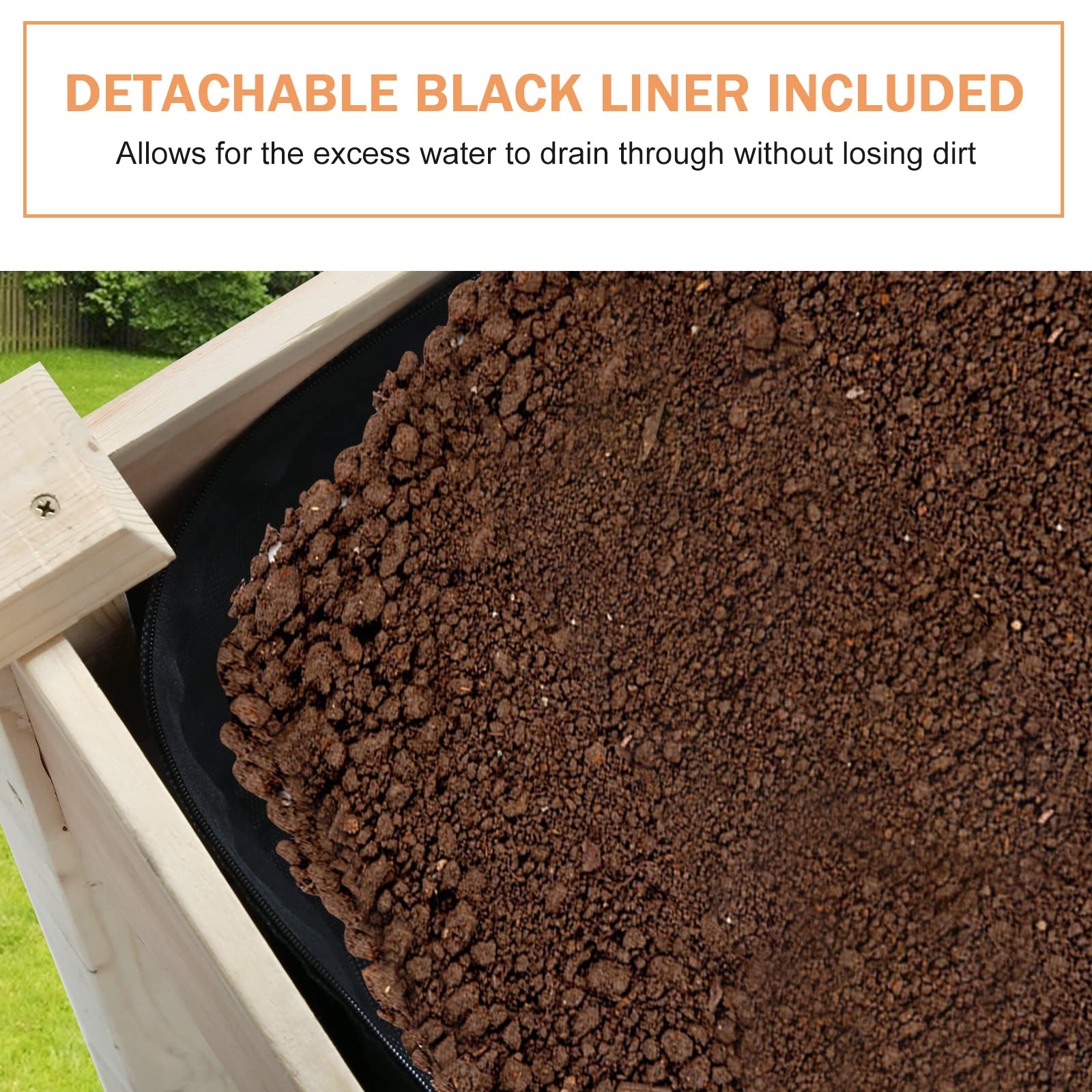 Elevated Garden Bed Kit - Large Outdoor Wooden Raised Planter Box with Legs for Vegetables, Flowers & Herbs | Deep Root Gardening, Patio, Backyard & Balcony Planting Solution
