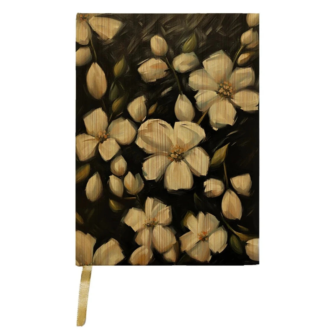 Magnolias On Black Journal - Elegant Lined Notebook for Writing, Sketching & Journaling - Perfect for Daily Notes, Creative Ideas & Gift Giving