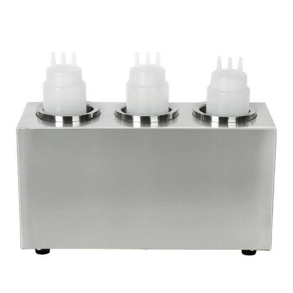 Commercial Electric Sauce Warmer - 3 Bottle 240W 3-Head Jam Dispenser with Temperature Control (30-85°C) - Perfect for Restaurants, Cafes & Catering Services