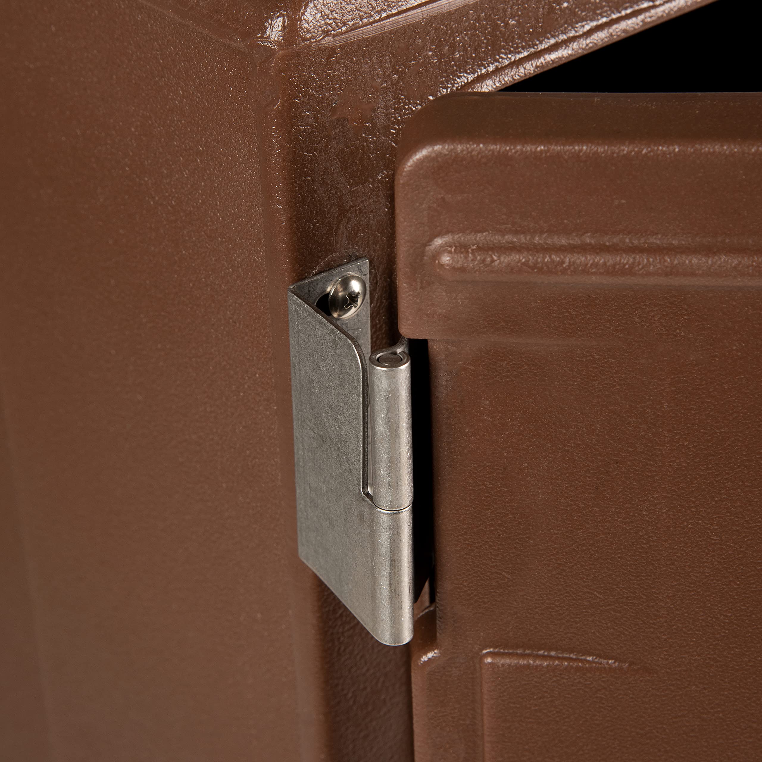 Carlisle FoodService 5-Pan Insulated Front Loading Food Carrier with Handles - Brown Plastic Catering Solution for Restaurants, Events & Buffets | Perfect for Hot/Cold Food Transport & Serving