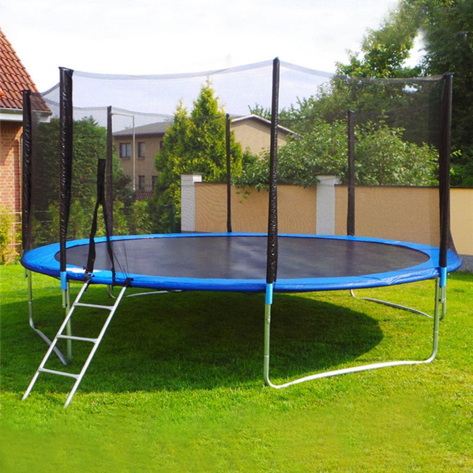 Sanamity 12 Ft Indoor Playground Set for Kids Ages 4-8 - Backyard Swing Set with Enclosure & Cover, 440 Lbs Weight Capacity - Perfect for Family Outdoor Play & Birthday Gifts