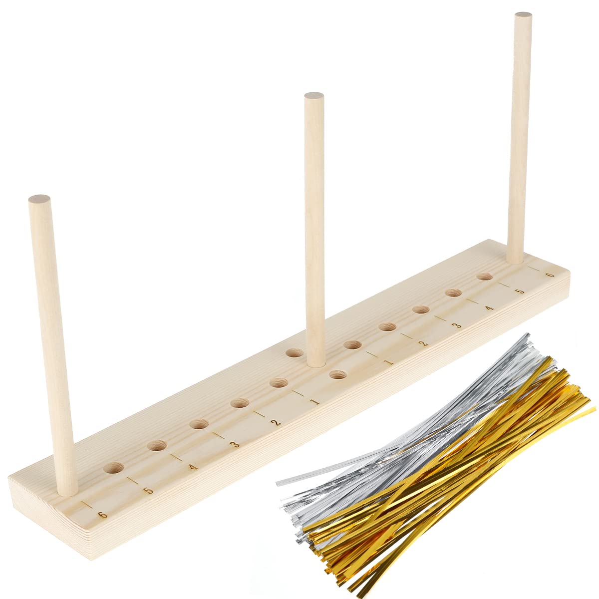 Premium Wooden Bow Maker Tool for DIY Ribbon Wreaths - Extended Bow Making Kit with Twist Ties for Hair Bows, Corsages, Holiday Decorations & Craft Projects - Perfect for Christmas Wreaths, Wedding Decor, Gift Wrapping & Party Arrangements